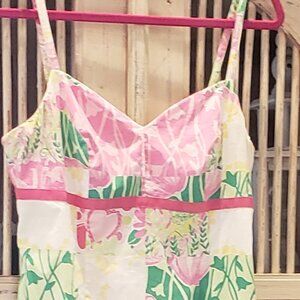 Lilly Pulitzer Vintage Cotton Derby Patch Dress  Size 6